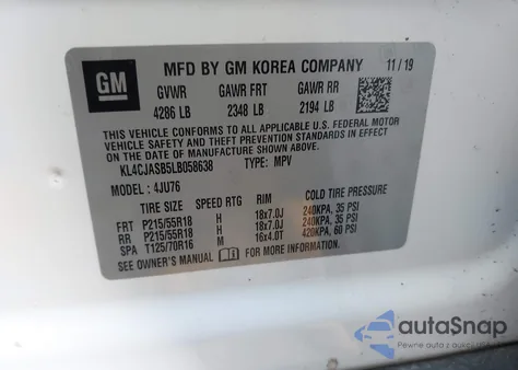 2020 Buick Encore Fwd Preferred from USA, damaged, VIN KL4CJASB5LB058638